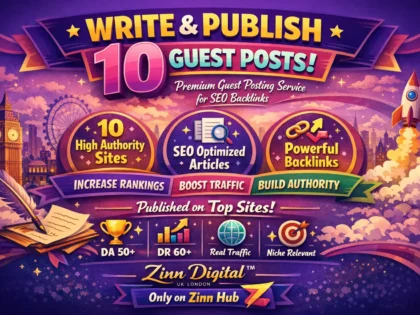 Write and publish 10 guest posts - premium guest posting service for SEO backlinks