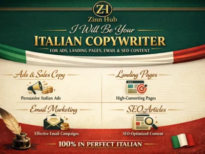 Be Your Italian Copywriter For Ads Landing Page Email Marketing And Seo Articles