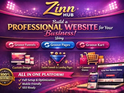 build a website for your business with groove funnels