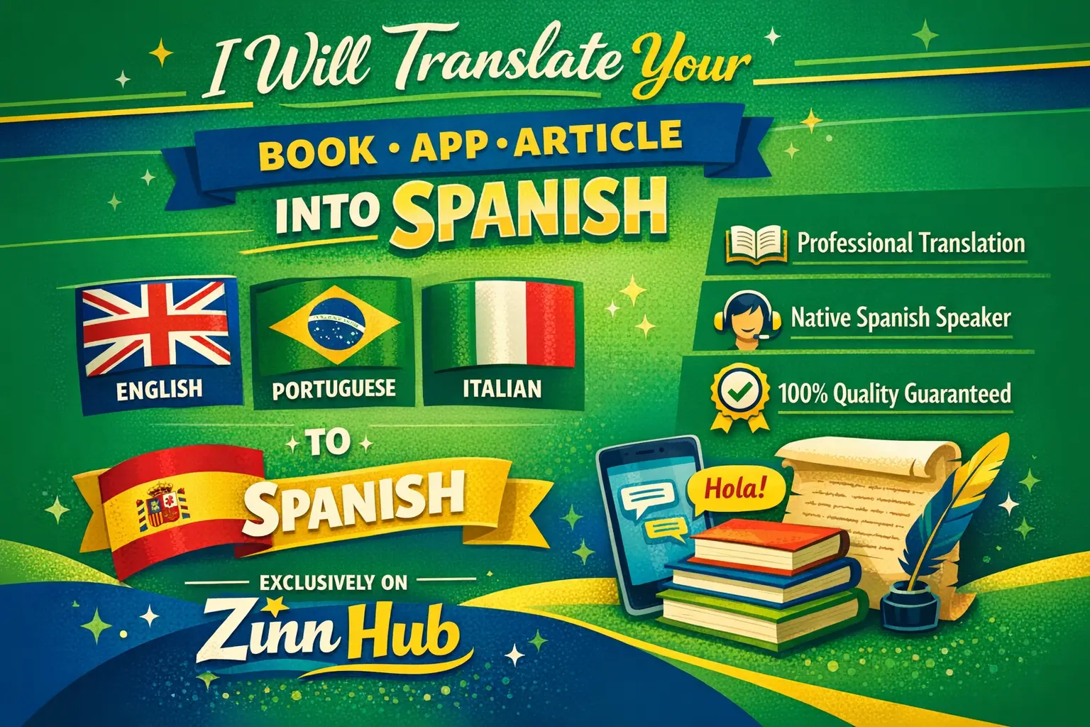 Translate Your English, Portuguese Or Italian Book, App, Article Into Spanish 1 Translate Your English