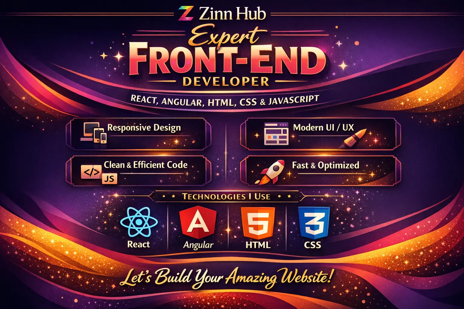 Front-End Developer: React, Angular, Html, Css, Javascript 1 Front-End Developer: React