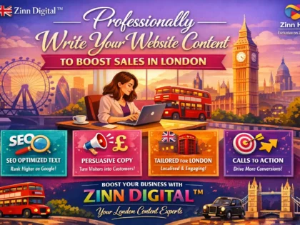 Professionally write your website content to boost sales in London