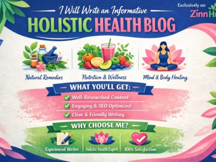 write an informative holistic health blog