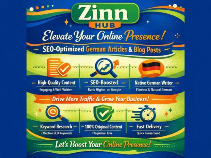 elevate your online presence with SEO optimized german articles and blog posts