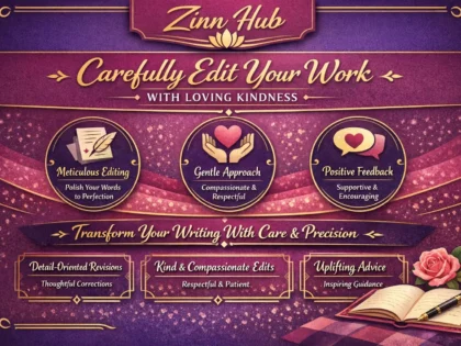 carefully edit your work with loving kindness