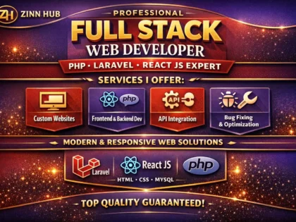 Professional Full Stack Web Developer | PHP Laravel & React JS Expert