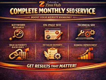 do complete monthly SEO service for any website ranking