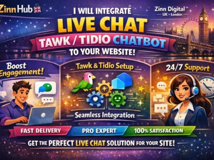 Integrate live chat Tawk Tidio chatbot to your website