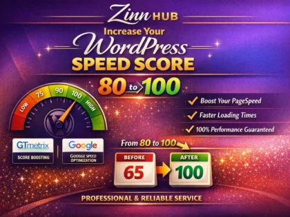 increase your wordpress website gtmetrix or google speed score 80 to 100