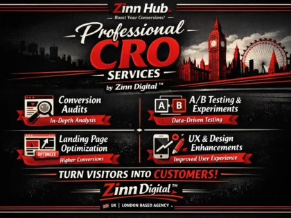 Professional CRO conversion rate optimisation services by Zinn Digital ™