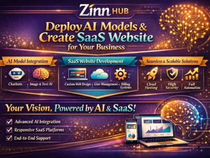 deploy ai models and create saas website for your business