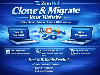 clone and migrate web website to wordpress