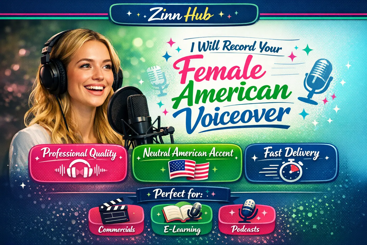 Record Your Female American Neutral Voiceover 1 Record Your Female American Neutral Voiceover