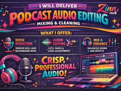 deliver podcast audio editing
