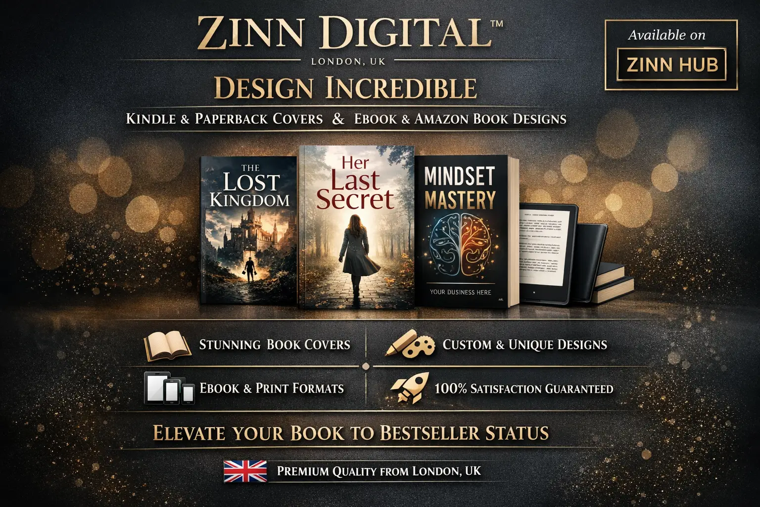 Design Incredible Kindle Paperback, Ebook Cover, Amazon Cover, Book Cover Design 1 Design Incredible Kindle Paperback