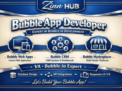 bubble app developer bubble io web app bubble CRM bubble marketplace VA