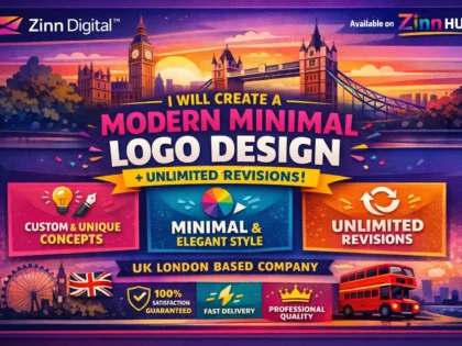 I will create a modern minimal logo design with unlimited revisions