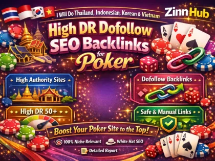 do thailand indonesan korean vietnam high DR dofollow SEO backlinks for poker