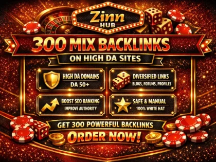 Create 300 Mix Backlinks On High Da Sites