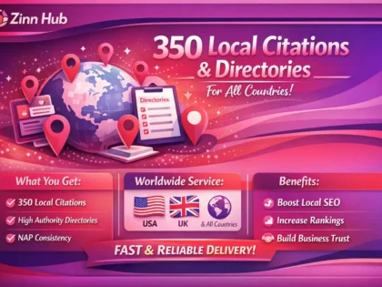 do 350 local citations and directories for all countries