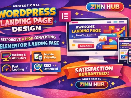 create a responsive wordpress landing page design