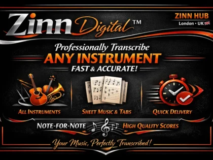 Professionally transcribe any instrument you need quickly