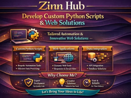 Develop Custom Python Scripts And Web Solutions