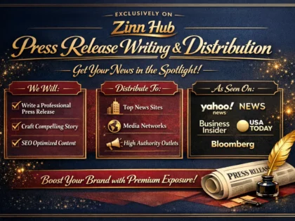 write and distribute a press release to premium outlets