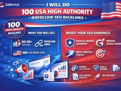 do 100 USA high authority dofollow SEO backlinks link building