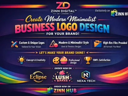 Create modern minimalist business logo design for your brand