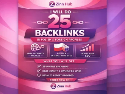 do 25 backlinks in polish and foreign profiles