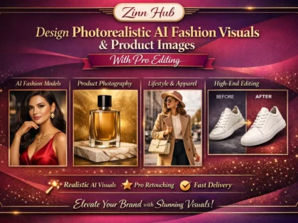 design photorealistic ai fashion visuals and product images with pro editing