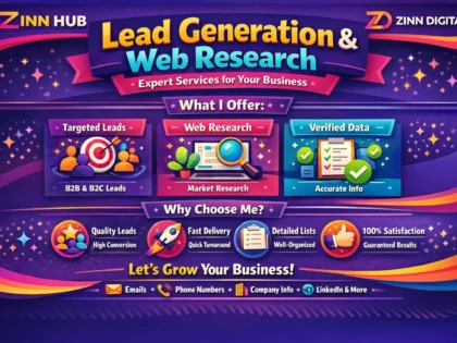 do lead generation and web research