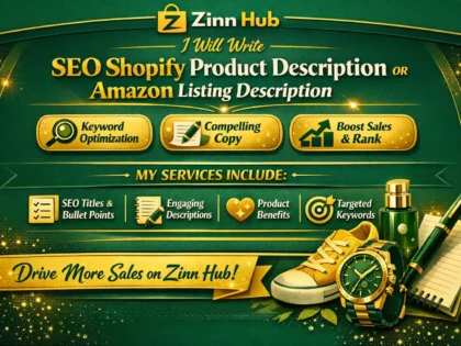 write SEO shopify product description or amazon product listing description