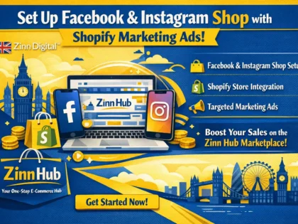 Set up Facebook and Instagram shop with ecommerce Shopify store marketing ads