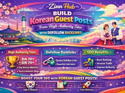 build korean guest post from high authority sites with dofollow backlinks