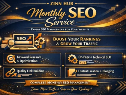 provide monthly SEO service and management for your website