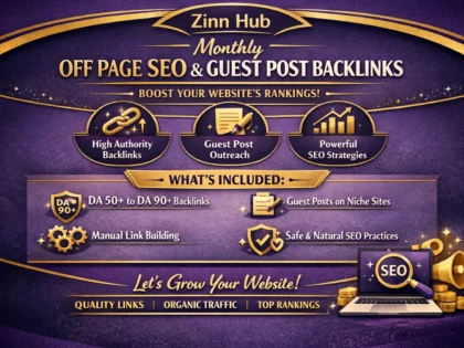 do monthly website off page SEO package and guest posts backlinks