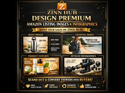 design premium amazon listing images and product infographic
