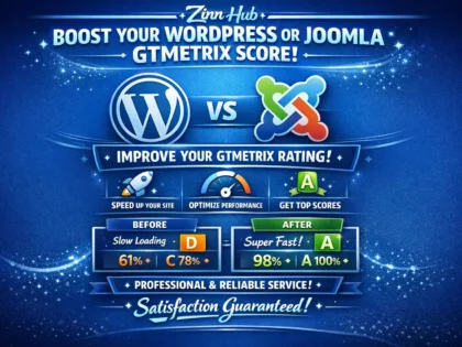 increase wordpress or joomla rating with gtmetrix