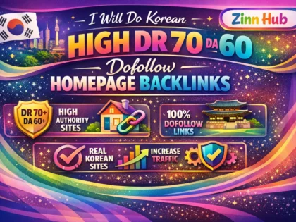 do korean high DR 70 da 60 dofollow homepage backlinks