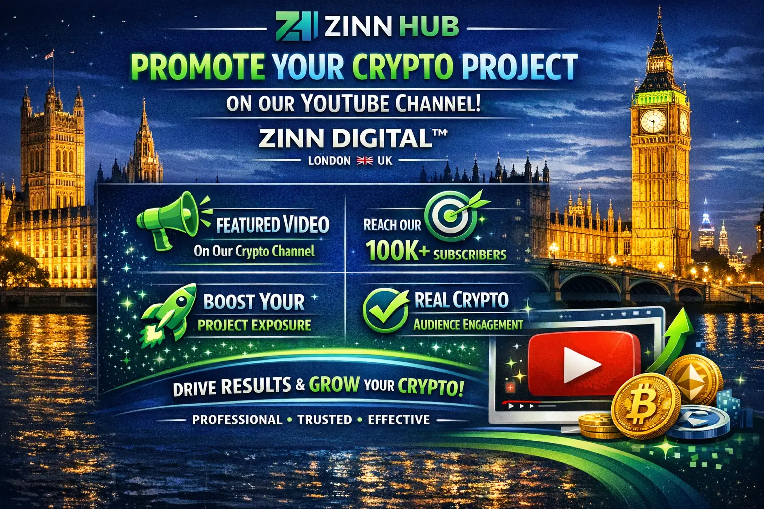 Promote Your Crypto Project On Our Youtube Channel - Zinn Digital ™ 1 Promote Your Crypto Project On Our Youtube Channel - Zinn Digital ™