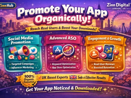 Promote your app organically to real users via social media and ASO
