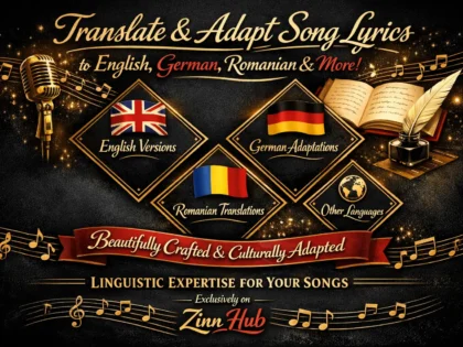 Translate And Adapt Lyrics To English, German, Romanian And Other 2 Translate And Adapt Lyrics To English
