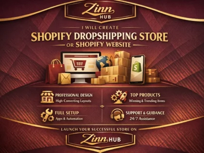 Create Shopify Dropshipping Store Or Shopify Website