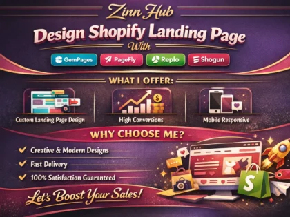 design shopify landing page using gempages