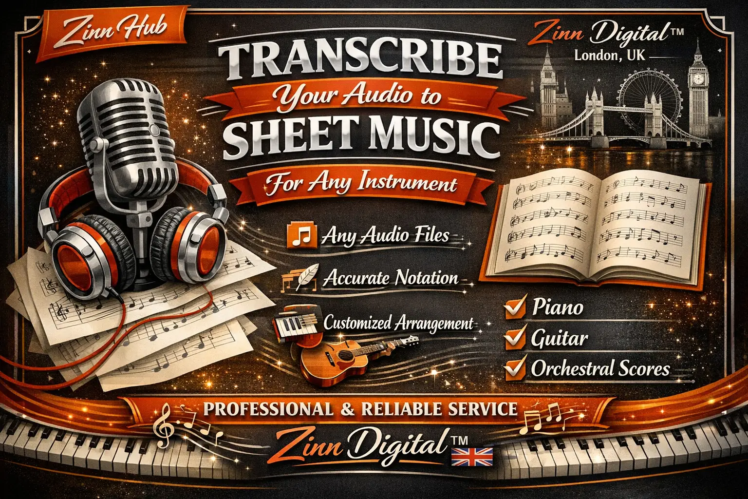 Transcribe Your Audio File To Sheet Music For Any Instrument 1 Transcribe Your Audio File To Sheet Music For Any Instrument