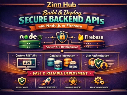 Build and deploy secure backend APIs using Node.js or Firebase