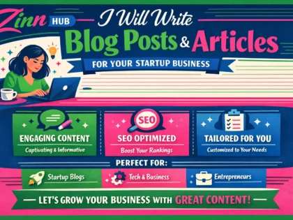 write blog posts and articles for your startup business