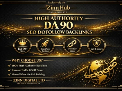 High Authority DA 90+ SEO Dofollow Backlinks by Zinn Digital™